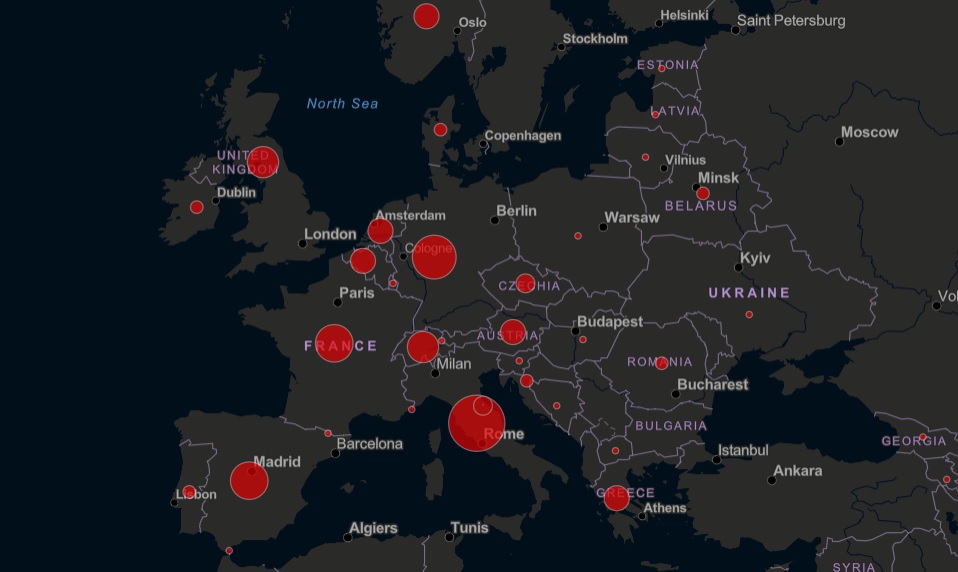 Coronavirus: aproape 6.000 de cazuri de infectare în Europa, din care două treimi în Italia