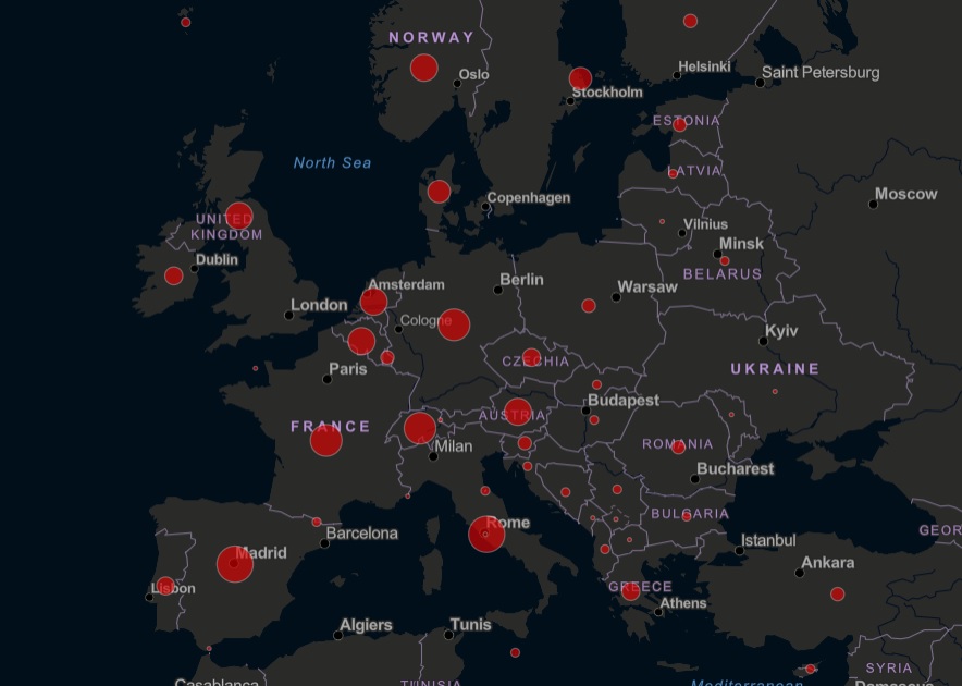 Europa a înregistrat peste 100.000 de cazuri de infecţie cu coronavirus şi peste 4.700 de decese