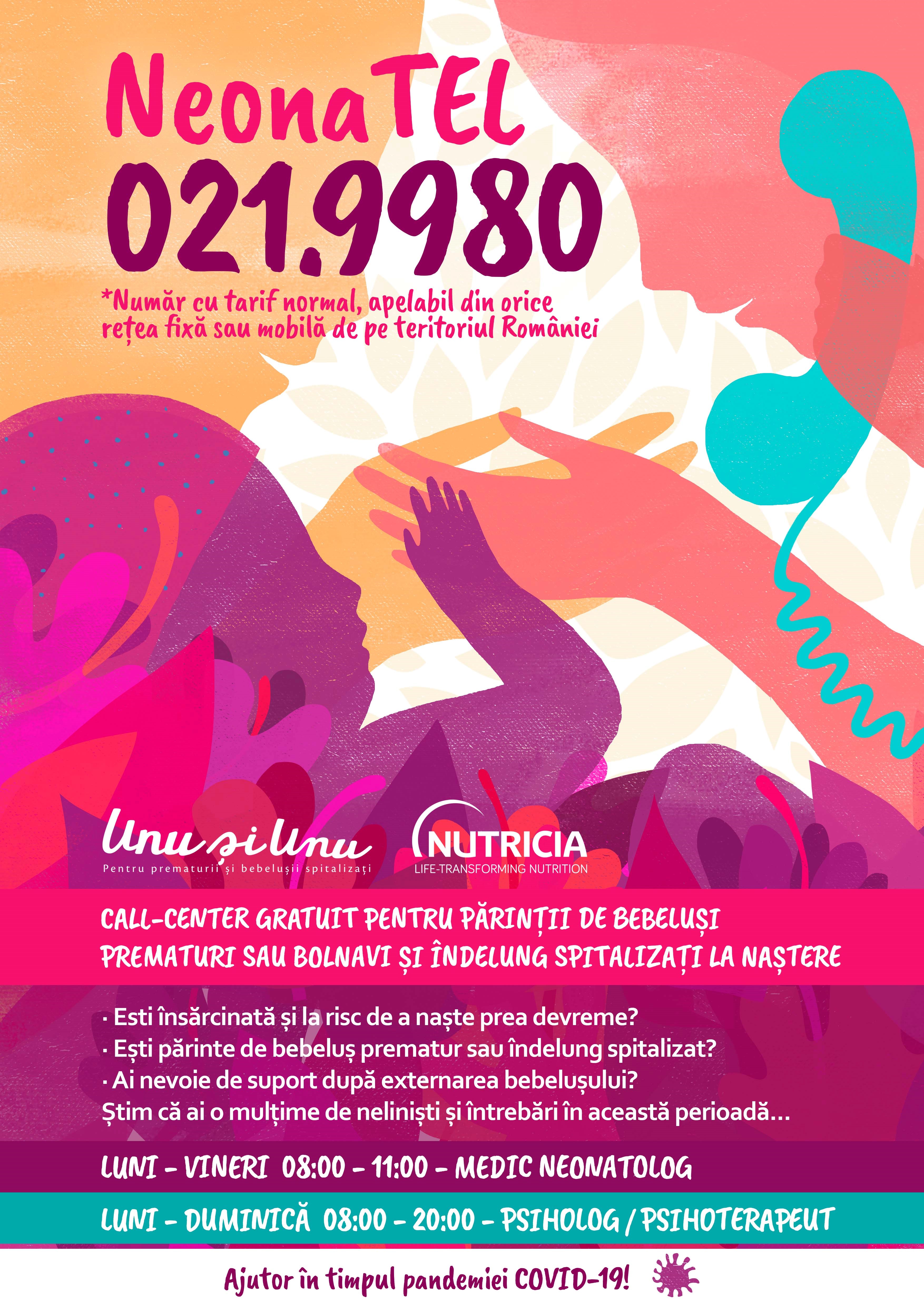 Call-center gratuit pentru gravidele cu risc de naştere prematură şi pentru părinţii cu nou-născuţi îndelung spitalizaţi